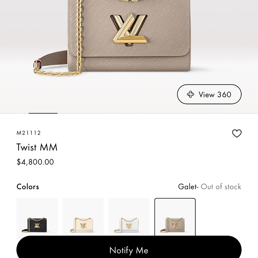 Authentic Louis Vuitton Twist MM Epi Galet Shoulder Bag